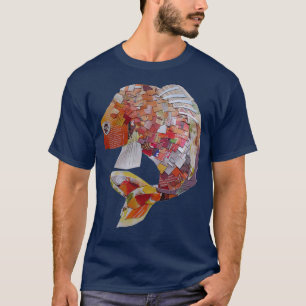 T-shirt Poisson d'or aux écailles carrés