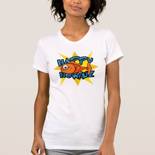 T-shirt Poisson d'or souriant Soleil Perse Nouvel An Nowru (Devant)