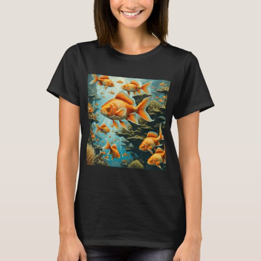 T-shirt Poisson doré (Devant)