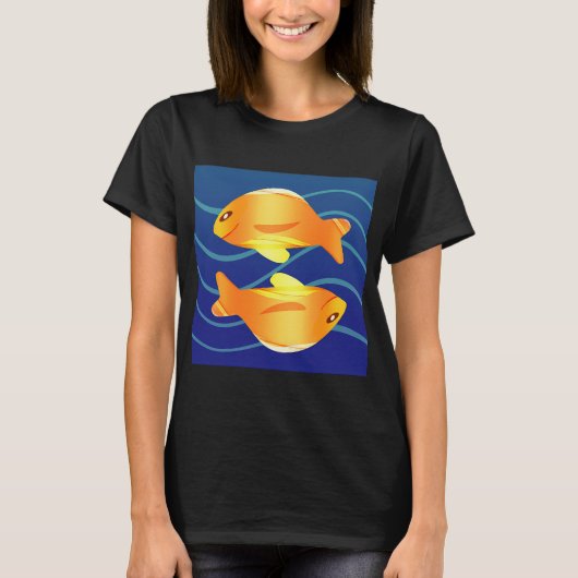 T-shirt Poisson Doré Nageant 01 (Devant)