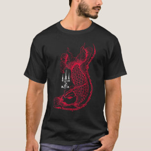 T-shirt Poisson Dragon Thaïlandais Spirituel Sak Yant Tato