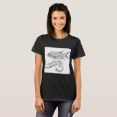 T-shirt Poisson Drôle avec des Chaussures (Devant entier)