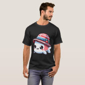 T-shirt Poisson élégant avec chapeau (Devant entier)