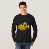 T-shirt Poisson en boîte jaune (Devant entier)