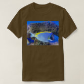 T-shirt Poisson en poudre bleu Tang (Design devant)