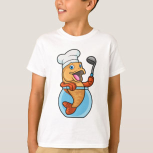 T-shirt Poisson en verre comme cuire avec cuillère à soupe