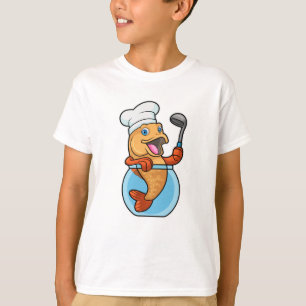 T-shirt Poisson en verre comme cuire avec cuillère à soupe