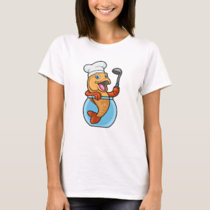 T-shirt Poisson en verre comme cuire avec cuillère à soupe