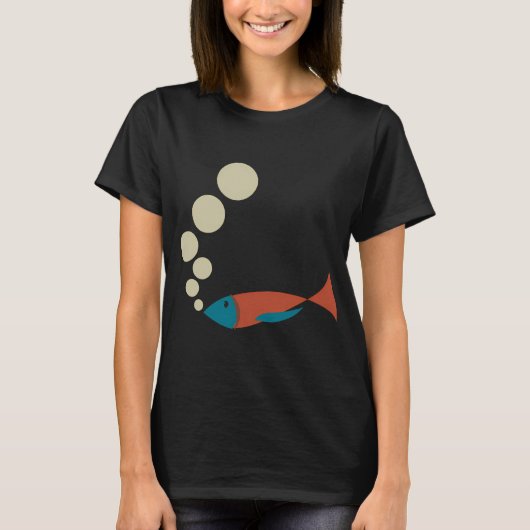 T-shirt poisson et bulles (Devant)