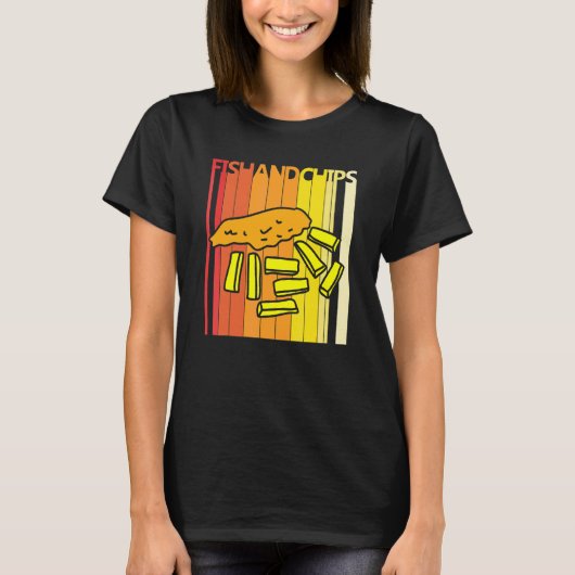 T-shirt Poisson et frites (Devant)