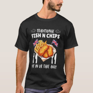 T-shirt Poisson et frites drôle amateur de nourriture brit
