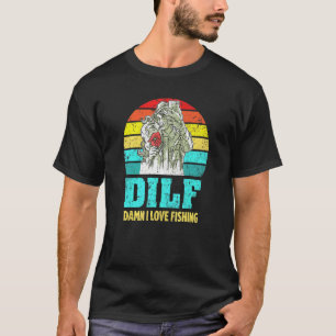 T-shirt Poisson Et Selfie Retro Design Fisher