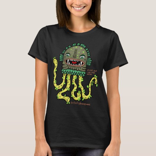 T-shirt poisson étrange pieuvre mixte (Devant)
