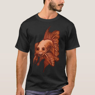 T-shirt Poisson étrange - poisson combattant siamois doré