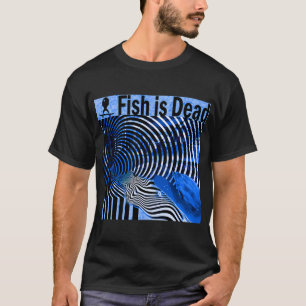 T-shirt Poisson faisant du skateboard sur des illusions Bl