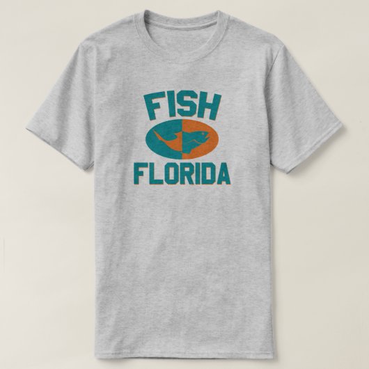 T-shirt Poisson Floride couleurs (Design devant)