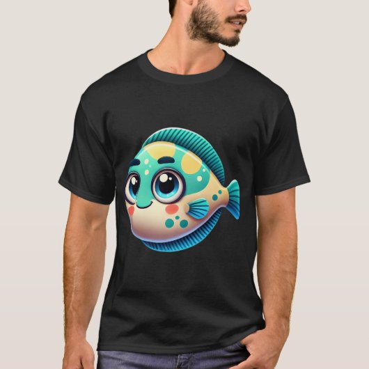 T-shirt Poisson Fluke Adorable (Devant)