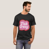 T-shirt Poisson Fou (Violet sur Jaune) (Devant entier)