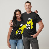 T-shirt Poisson frit Firefin Gris 8 bits (Unisexe)