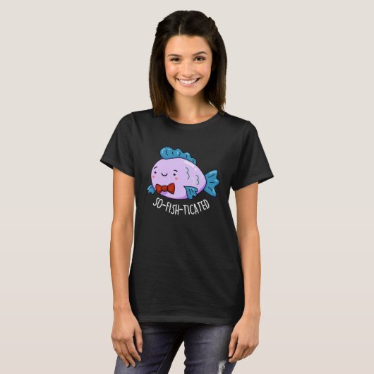 T-shirt Poisson Funny à la chaudière à poisson foncé BG (Devant entier)
