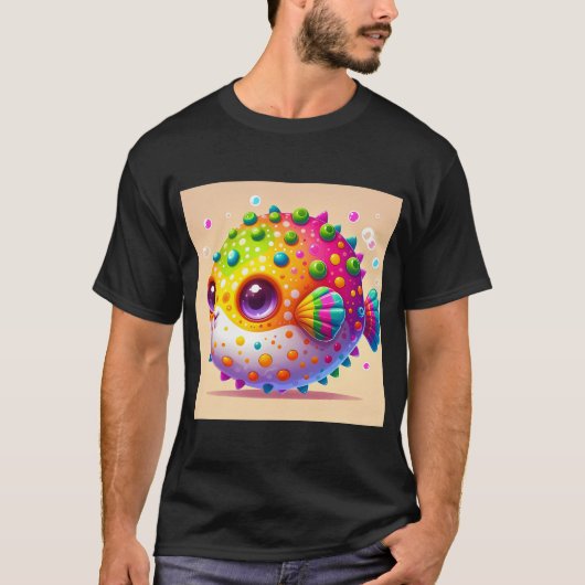 T-shirt poisson-globe (Devant)