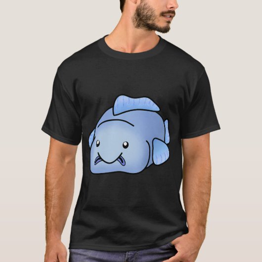 T-shirt Poisson-globe bleu (Devant)