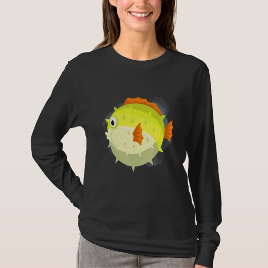 T-shirt Poisson-globe Créatures de l'océan profond et vie (Devant)