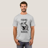 T-shirt Poisson Graphique Buddies de pêche (Devant entier)