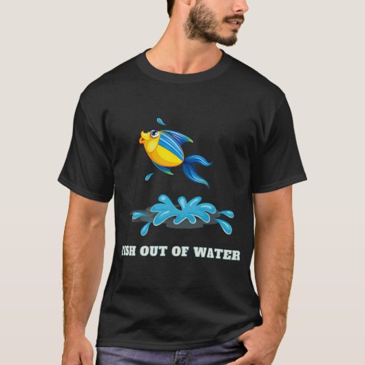 T-shirt Poisson hors de l'eau (Devant)