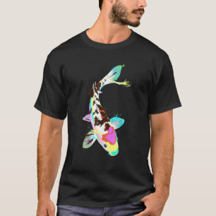 T-shirt Poisson japonais d'épinette colorée Koi Carp