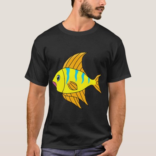 T-shirt poisson jaune (Devant)