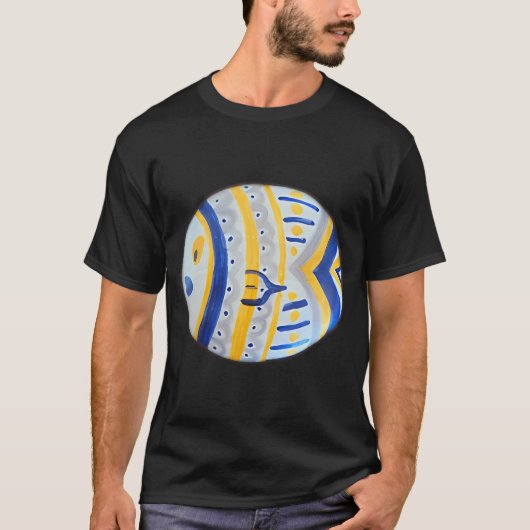 T-shirt Poisson jaune ensoleillé (Devant)