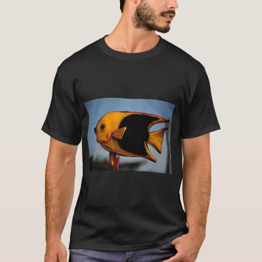 T-shirt Poisson jaune et noir (Devant)
