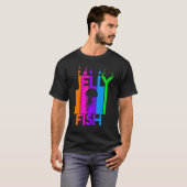T-shirt Poisson Jelly Animal Rainbow Bulle Avec Silhouette (Devant entier)