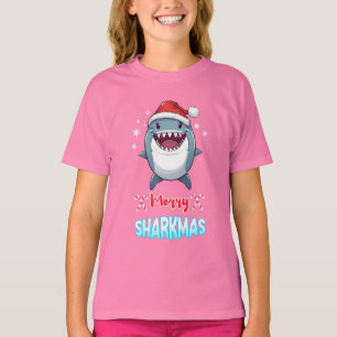 T-shirt Poisson Joyeux Sharkmas Mignonette Poisson de mer 
