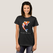 T-shirt Poisson Koi Persévérance Art Low-Poly (Devant entier)