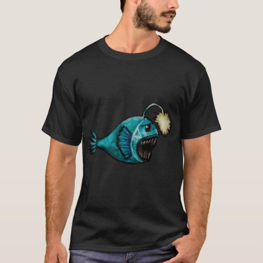 T-shirt Poisson Lanterne - Un Étrange Poisson des Profonde (Devant)