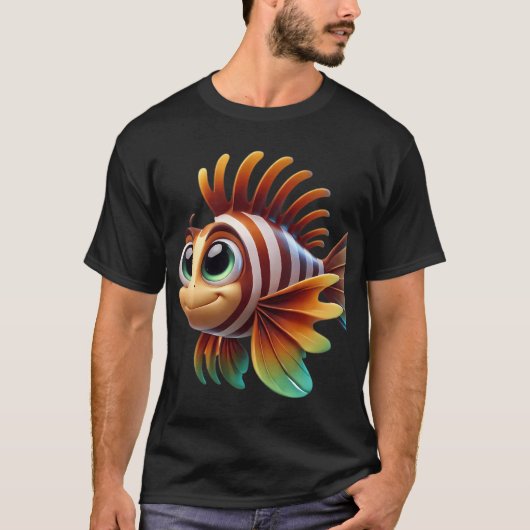 T-shirt Poisson lion adorable (Devant)