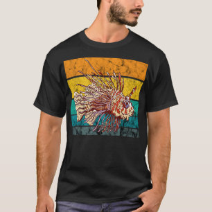 T-shirt Poisson Lionfish Retro Style Vintage Lion Fish Scu