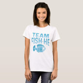 T-shirt Poisson Lui Ou Poisson Elle Sexe Révéler Fête Fami (Devant entier)