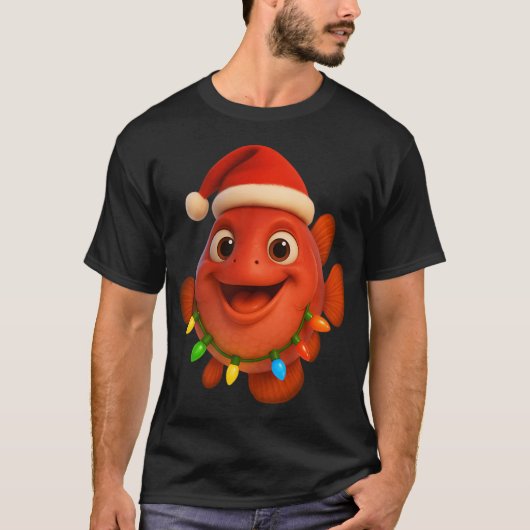 T-shirt Poisson lune de Noël (Devant)