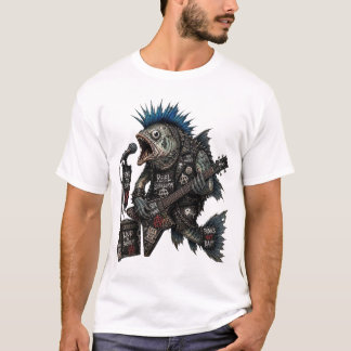 T-Shirt Poisson-Lune Punk Rock