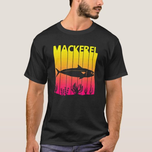 T-shirt Poisson maquereau rétro (Devant)
