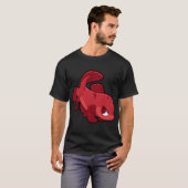 T-shirt Poisson marchand de Betta rouge (Devant entier)