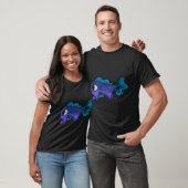 T-shirt Poisson Marchant Bleu (Unisexe)