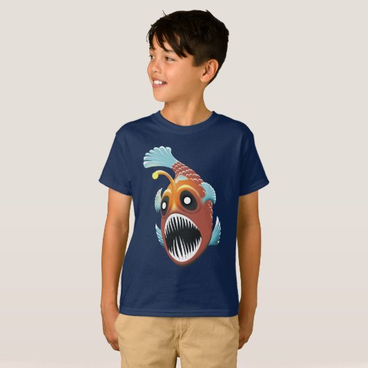 T-shirt Poisson marin profond (Devant entier)