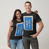 T-shirt Poisson minimal sur bleu (Unisexe)