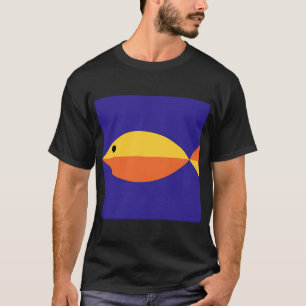 T-shirt Poisson monochrome orange jaune