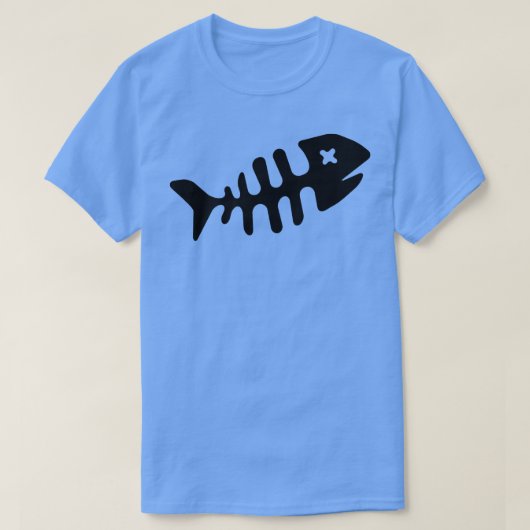 T-shirt Poisson mort Squelette Pêche natation (Design devant)