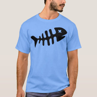 T-shirt Poisson mort Squelette Pêche natation 